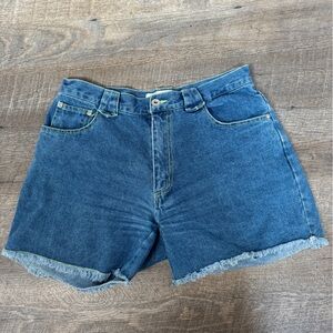 2 for $20//VNT Jukebox mini denim highwaist short with raw hem size 9